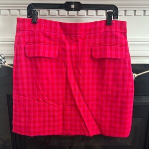 J. Crew Fuchsia Checkered Skirt